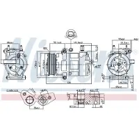 Nissens Kompressor, luftkonditionering 890217