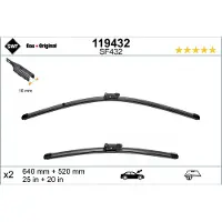 SWF Torkarblad Visioflex 119432, 640/520mm, Front, 2 Stycke