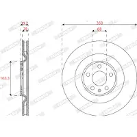 FERODO Bromsskiva DDF2661C, 2 Stycke