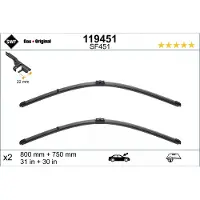 SWF Torkarblad Visioflex 119451, 800/750mm, Front, 2 Stycke