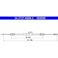 Ate Bromsvajer, handbroms 24.3727-0686.2