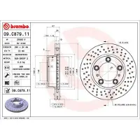 Brembo Bromsskiva 09.C879.11, 1 Stycke