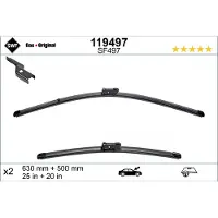 SWF Torkarblad Visioflex 119497, 630/500mm, Front, 2 Stycke
