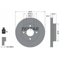 Textar Bromsskiva 92309403 fram, ventilerad, 1 Stycke