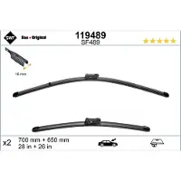 SWF Torkarblad Visioflex 119489, 700/650mm, Front, 2 Stycke
