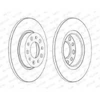 FERODO Bromsskivor DDF1450C bak, full, 2 Stycke