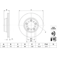 Bosch Bromsskiva 0 986 479 J73, 1 Stycke