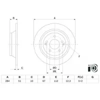 Bosch Bromsskiva 0 986 479 H11 bak, full, 1 Stycke