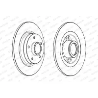FERODO Bromsskiva DDF1731-1 bak, full, 1 Stycke