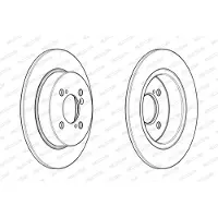 FERODO Bromsskivor DDF2071C bak, full, 2 Stycke