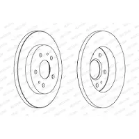 FERODO Bromsskivor DDF1387 fram, full, 2 Stycke