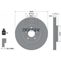 Textar Bromsskiva 92306303 fram, ventilerad, 1 Stycke