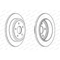 FERODO Bromsskivor DDF1813C bak, full, 2 Stycke
