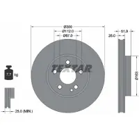 Textar Bromsskiva 92291803 fram, ventilerad, 1 Stycke