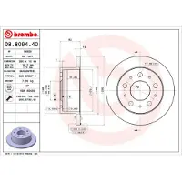 Brembo Bromsskiva 08809440 Brembo