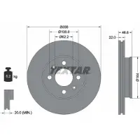 Textar Bromsskiva 92164703 fram, ventilerad, 1 Stycke