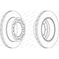 FERODO Bromsskiva FCR340A, 1 Stycke