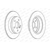 FERODO Bromsskivor DDF1689C bak, full, 2 Stycke