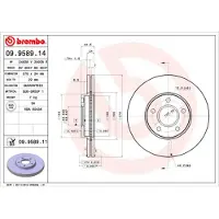 Brembo Bromsskiva 9958911 fram, ventilerad, 1 Stycke