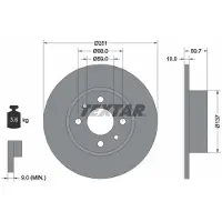 Textar Bromsskiva 92034203 bak, full, 1 Stycke