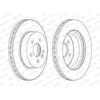 FERODO Bromsskivor DDF1036C fram, ventilerad, 2 Stycke