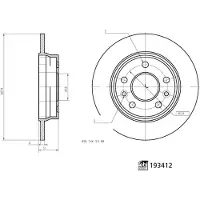 FEBI BILSTEIN Bromsskiva 193412, 1 Stycke