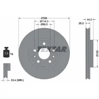 Textar Bromsskiva 92300703 fram, ventilerad, 1 Stycke