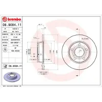 Brembo Bromsskiva 8908411 bak, full, 1 Stycke