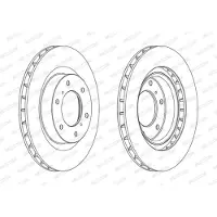 FERODO Bromsskivor DDF1757C fram, ventilerad, 2 Stycke