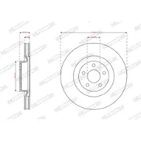 FERODO Bromsskiva DDF3111C, 2 Stycke