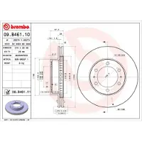 Brembo Bromsskiva 09B46111 fram, ventilerad, 1 Stycke