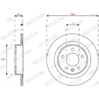 FERODO Bromsskivor DDF2812C bak, full, 2 Stycke