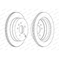 FERODO Bromsskivor DDF1660C bak, ventilerad, 2 Stycke