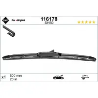 SWF Torkarblad Hybrid 116178, 500mm, Front, 1 Stycke
