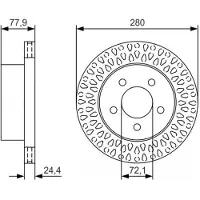 Bosch Bromsskiva 0 986 479 U00 fram, ventilerad, 1 Stycke