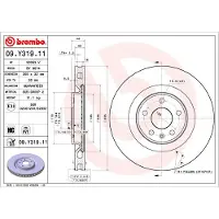 Brembo Bromsskiva 09.Y319.11, 1 Stycke