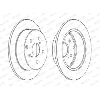 FERODO Bromsskivor DDF1704C bak, full, 2 Stycke