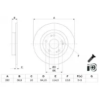 Bosch Bromsskiva 0 986 479 G90 bak, full, 1 Stycke