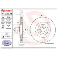 Brembo Bromsskiva 09A50011 fram, ventilerad, 1 Stycke