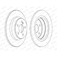 FERODO Bromsskivor DDF1675C bak, full, 2 Stycke
