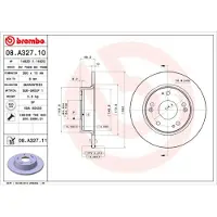 Brembo Bromsskiva 08A32711 bak, full, 1 Stycke