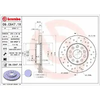 Brembo Bromsskiva XTRA LINE 09.C547.1X, 1 Stycke
