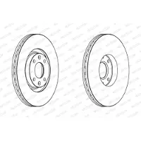 FERODO Bromsskiva DDF1442C, 2 Stycke