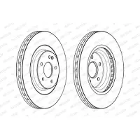 FERODO Bromsskiva DDF1900C-1 fram, ventilerad, 1 Stycke