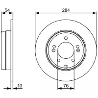 Bosch Bromsskiva 0 986 479 A45 bak, full, 1 Stycke
