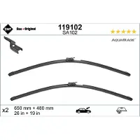 SWF Torkarblad AquaBlade 119102, 650/480mm, Front, 2 Stycke