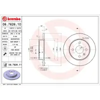 Brembo Bromsskiva 8762611 bak, full, 1 Stycke