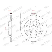 FERODO Bromsskiva DDF3016C-1, 1 Stycke