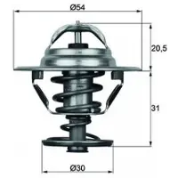MAHLE ORIGINAL Termostat, kylvätska TX 10 88D