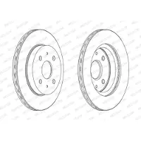 FERODO Bromsskivor DDF1774C fram, ventilerad, 2 Stycke